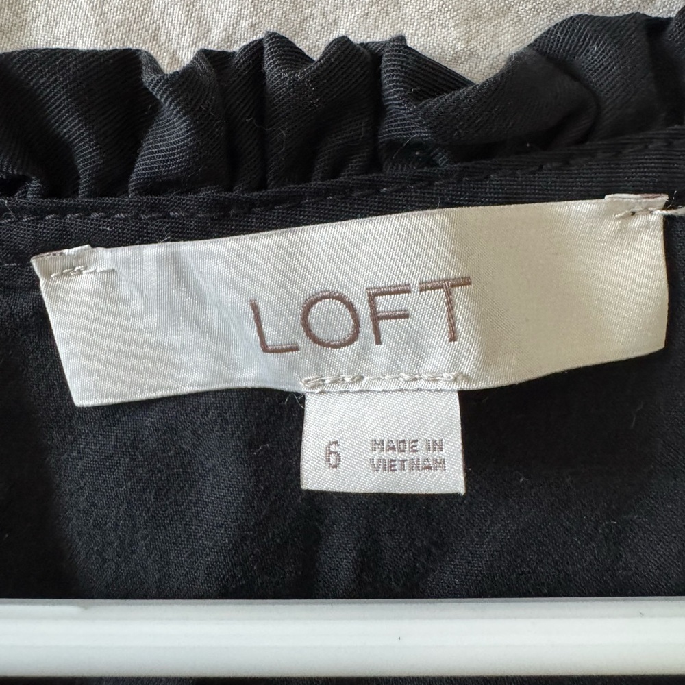 LOFT Elegant Black Dress - Picture 3 of 4